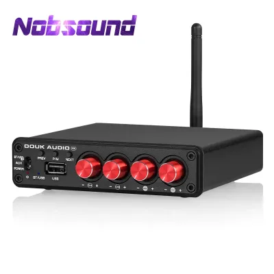 Nobsound HiFi Stereo Bluetooth 5.0 Digital Power Amplifier USB Music Player 2/4 Channel Home Multi Zone Audio Amp Receiver 50W*4 - image 1