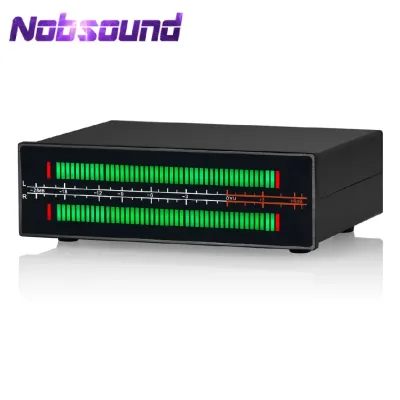 Nobsound 112 Bit LED Sound Level Meter MIC+LINE Music Spectrum Visualizer Audio Analyzer Display Stereo Audio Splitter A