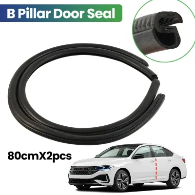 2pc 80cm Car B Pillar Rubber Seal Strip Anti-Noise Dustproof Front Door Edge Sealing Strips Guard Sealant Auto Styling P