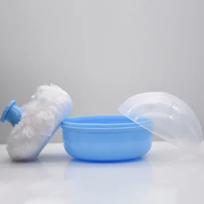 New High Quality Baby Soft Face Body Cosmetic Powder Puff talcum powder Sponge Box Case Container 1PCS Wholesale image 1