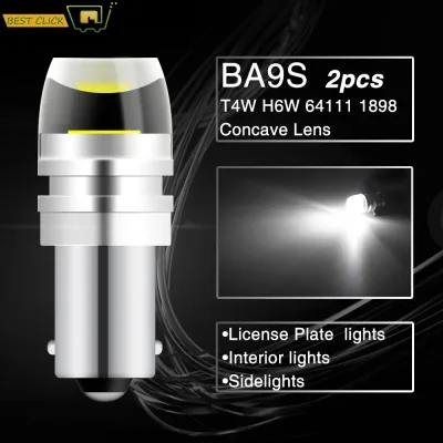 Xukey 2pcs Car COB LED BA9S T4W 233 1895 Lamps License Plate Reading Dome Globes Bulbs Auto Marker Side Reverse Lights W