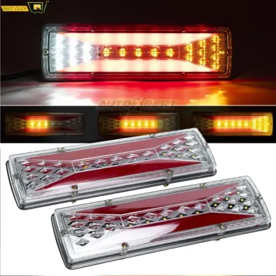 2x LED Trailer Lights Tail Lamp Stop Brake Dynamic Indicator 12V Camper UTE ADR Rear Fog Running Light Reversing Light Assembly - image 1