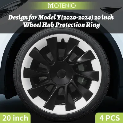 20inch Hub Ring Protection Wheel Cover Design For Tesla Model Y 2020-2024 Hight Performance Protective Full Rim Cover Ac