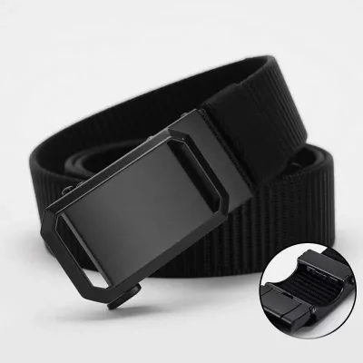 Nylon Belt Breathable Belts for Men Tactical Belt Automatic Buckle Belt Outdoor Korean Canvas Belt Student Trend Versati