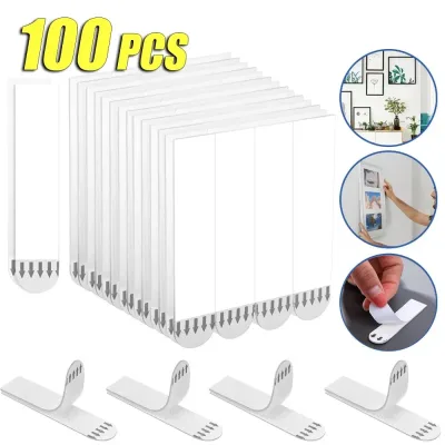 Punch-free Frame Tape Strips Assorted Mounting Self Adhesive Picture Frame Fixed Poster Wall Hook Decorate Fixing wall H image 1