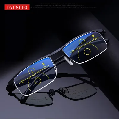 Intelligent Multifocal progressive reading glasses for men women near and dual-use Anti-Blue Light automatic adjustment  image 1