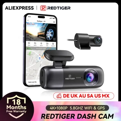 REDTIGER F9 4K Dash Cam Front and Rear WiFi GPS Night Vision