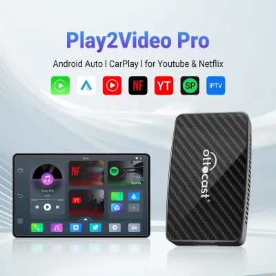 Ottocast Play2Video Pro Wireless CarPlay Wireless Android Auto Adap...