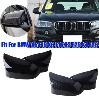 Rhyming Rearview Mirror Cap Wing Side Mirrors Cover Fit For BMW X5 F15 X6 F16 X3 F25 F26 2014-2018 Car MP Style Racing - image 1