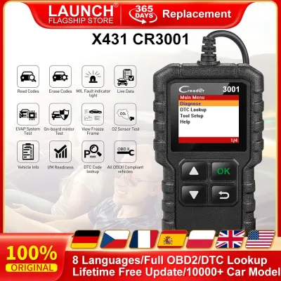 Launch X431 CR3001 Full OBD2 Car Reader Scanner Automotivo Multilin...