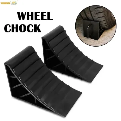 High Quality 2PCS Wheel Chocks Skid Resist Rubber High Strength Car Stopper Control Wheel Alignment Block Tire Support P