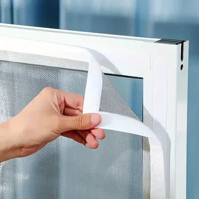 Summer mosquito proof door and window screens, available in various sizes (white) image 1