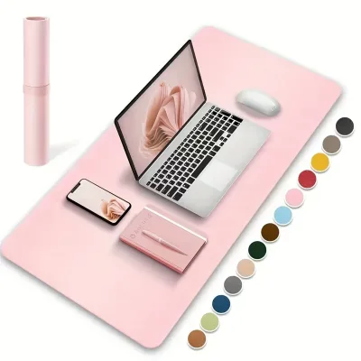 1 Pcs Large Size 600*300mm Office Desk Protector Mat PU Leather Waterproof Mouse Pad Desktop Keyboard Desk Pad Gaming Mo image 1