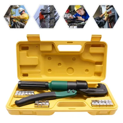 60kN YQK-70 Manual Hydraulic Crimping Tool 4–70mm² 8 Die Pairs