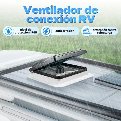 Caravan Roof Vent Fan with LED Light 12V Motorhome Air Ventilation