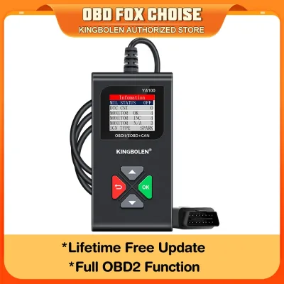 Kingbolen YA100 OBD2 Scanner Multilingual Car Diagnostic Tool Check...