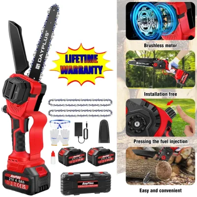 Brushless Mini Cordless Chainsaw 8 Inch, Handheld Mini Chainsaw Cor...