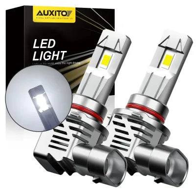 Auxito 2Pcs 60W 9012 HIR2 LED Headlight 12V 6500K Pure White Car He...