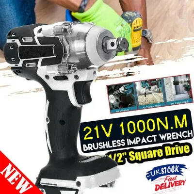 1000Nm Cordless Brushless Impact Wrench 21V 1/2 Inch Drive