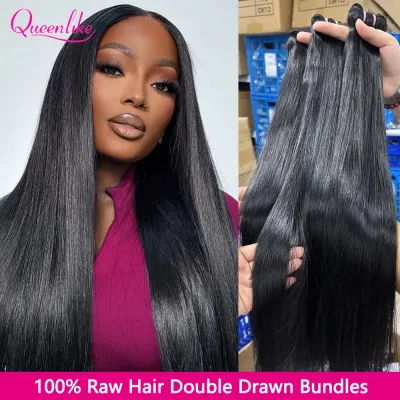 15A Double Drawn Vietnamese Raw Hair Straight Bundles Human Hair 24 Inch 100% Real Human Hair Bundles 1/3 Bundles Hair