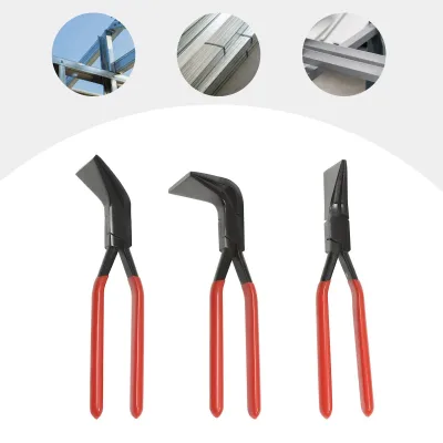 3-Piece Hand Seamers Sheet Metal Tools Sheet Metal Bending Pliers Set Straight 45° & 90° Metal Bender Tool image 1