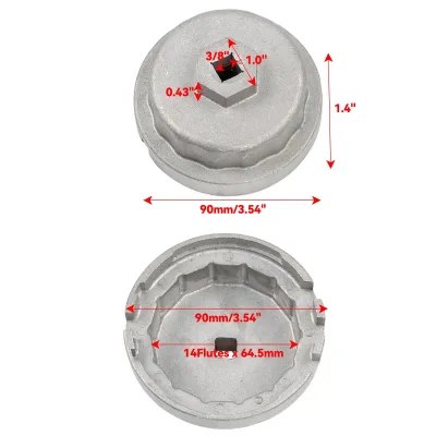 1Pc Car Oil Filter Wrench 14 Flutes Air Filter Tools Car Accessories Repair Parts For Toyota Rav4 Auris Lexus GS300 GS46 image 1