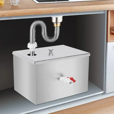 Grease Trap Interceptor Stainless Steel Waste Water Fat Separator Oil Separator for Kitchen image 1