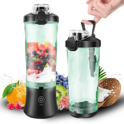 600ml Portable Mini Blender,USB Rechargeable Small Smoothie Blender...