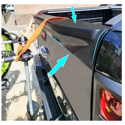 1pcs Rear Spoiler Tailgate Trim Rail Guard Protector for Ford Range...