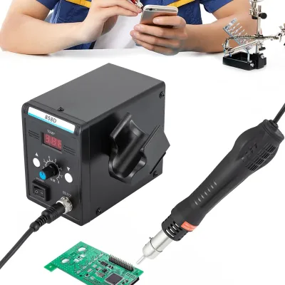 220V SMD Welding Station for Electronic Product Repair and Desoldering Hot Air Station with LED Display Screen image 1
