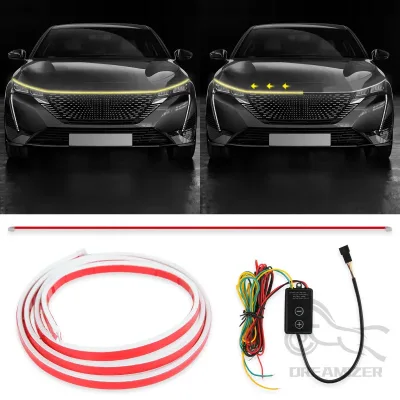 Universal 12V LED Scan Starting Car Hood Decorative Lamp Car Daytim...