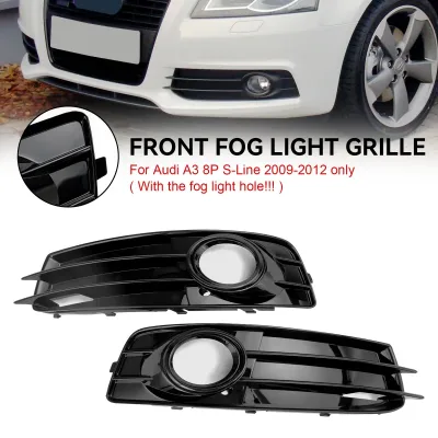 Artudatech Front Lower Bumper Grille Fog Light Cover Fit Audi A3 8P S-Line 2009-2012 image 1