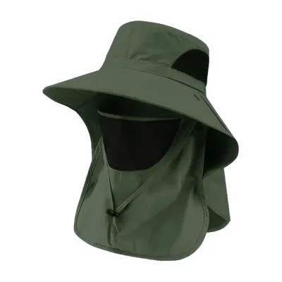 Wide Brim UV Protection Sun Hat with Neck Cover for Fishing Beach Hiking
