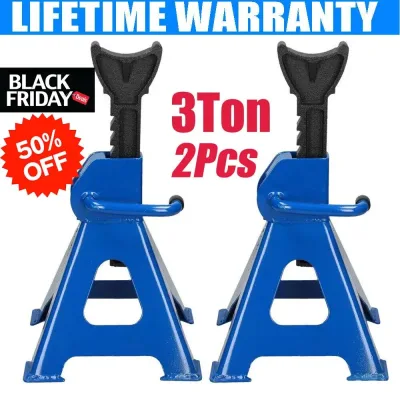 DayPlus Heavy Duty 3 Ton Axle Stands for Car Van 4x4 Caravan Garage Workshop Steel Robust Construction Support Lift 29-4
