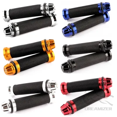 Anti-Slip Rubber Motorcycle Handlebar Grips Mountain Bike MTB Pair