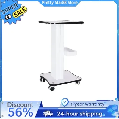 SPA Beauty Storage Beauty Salon Stand Rolling Trolley Cart Equipment Machine Holder Organizer 3 Tier 3.8KG with Push Han image 1