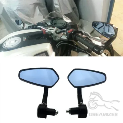 Universal 1 Pair 7/8" 22mm Motorcycle Rearview Mirrors Scooter Bar ...