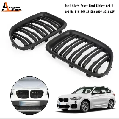 Areyourshop Dual Slats Front Hood Kidney Grill Grille for BMW X1 E8...
