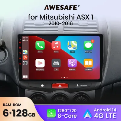 Awesafe Wireless CarPlay Android Auto Car Radio Stereo for Mitsubis...