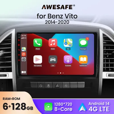 Awesafe Wireless CarPlay Android Auto Car Radio Stereo for Mercedes...