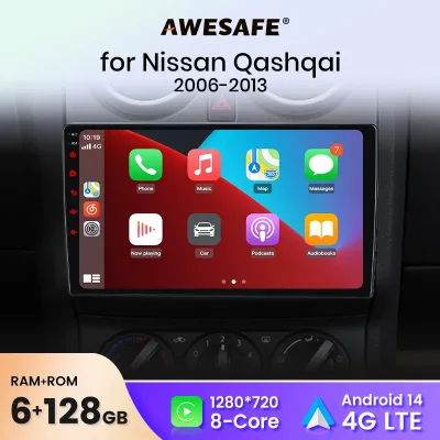 Awesafe Wireless CarPlay Android Auto Car Radio Stereo for Nissan Q...