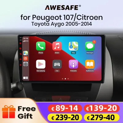 Awesafe Wireless CarPlay Android Auto Car Radio Stereo for Peugeot ...