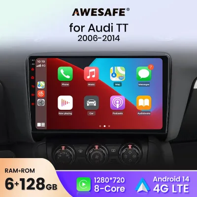 Awesafe Wireless CarPlay Android Auto Car Radio Stereo for Audi TT ...
