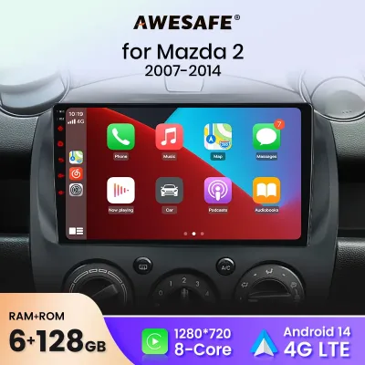 Awesafe Wireless CarPlay Android Auto Car Radio Stereo for MAZDA 2 ...
