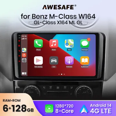 Awesafe Wireless CarPlay Android Auto Car Radio Stereo for Mercedes...
