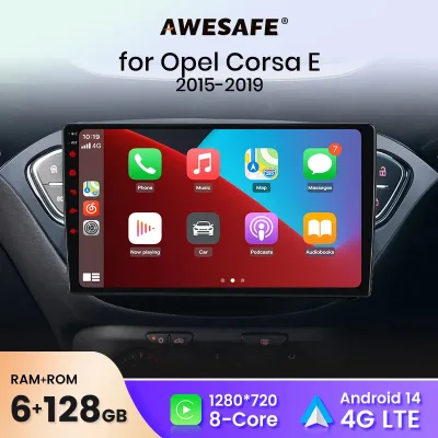 Awesafe Wireless CarPlay Android Auto Car Radio Stereo for Opel Cor...