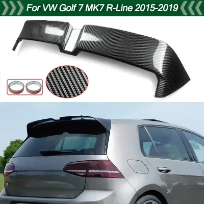 Rear Roof Top Spoiler Wing Extension Carbon Fiber Look for VW Golf ...