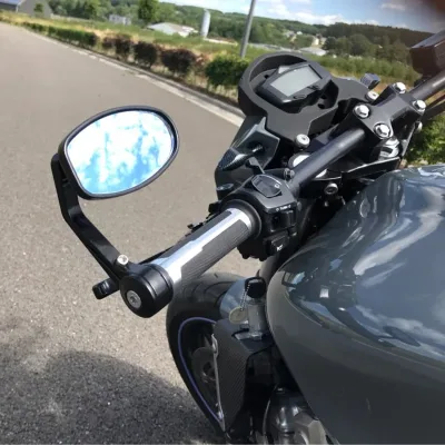 1 Pair Universal Motorcycle 7/8" Handle Bar End Rearview Side Mirrors For Ducati Honda Yamaha Rear View Mirrors Aluminum image 1