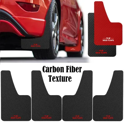 Car Universal Black Carbon Fiber Effect Splash Guards Mud Flaps Mol...