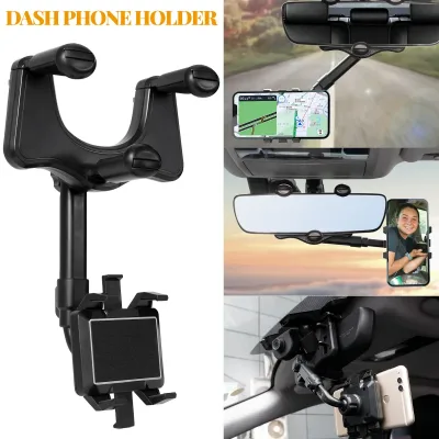 Car Phone Holder Clip Car Stand Adjustable Bracket Auto Rear View M...